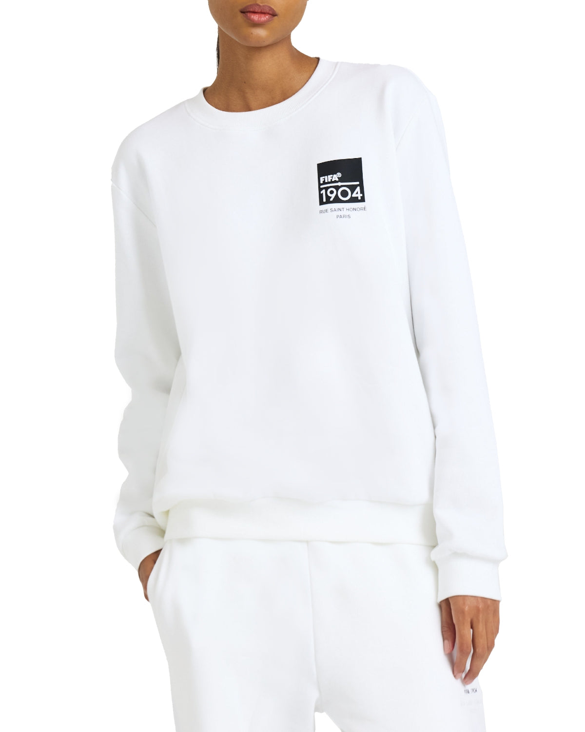 Moletom Gola Redonda FIFA 1904 Square Branco - Unissex