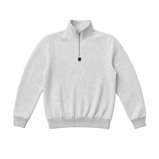 Sudadera jaspeada con cremallera de un cuarto FIFA 1904 gris lunar