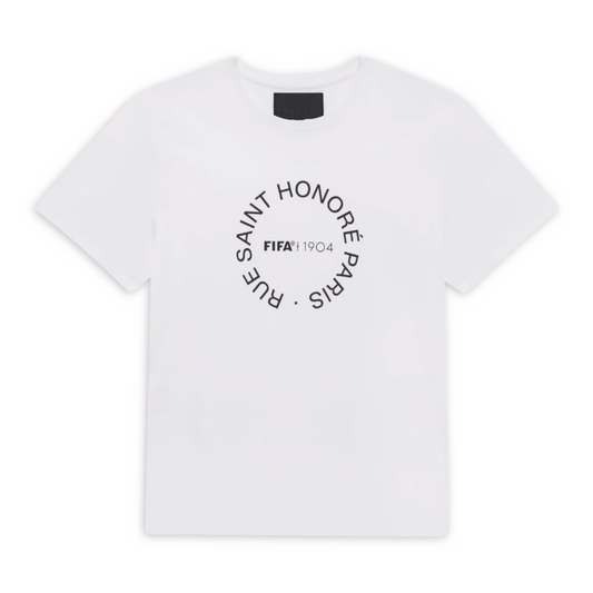 Camiseta blanco ártico con estampado circular «FIFA 1904»