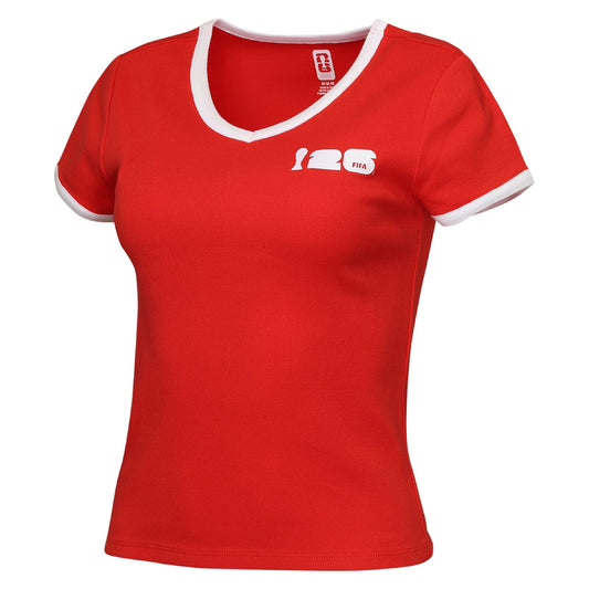 Camiseta baby look com gola V da Copa do Mundo da FIFA 2026™ - Feminina