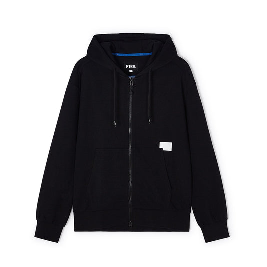 FIFA Essentials Logo Black Zip Hoodie - Men's