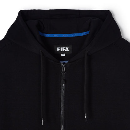 FIFA Essentials Logo Black Zip Hoodie - Men's