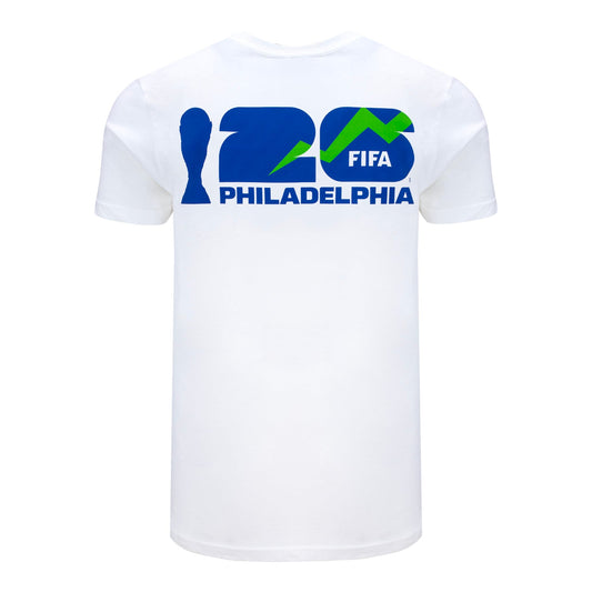 قميص تي شيرت Philadelphia أبيض لكأس العالم FIFA 2026™ - للجنسين