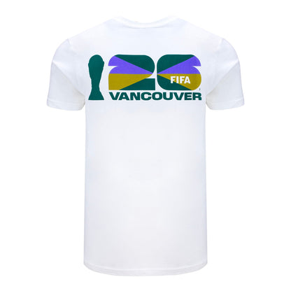 قميص تي شيرت Vancouver أبيض لكأس العالم FIFA 2026™ - للجنسين