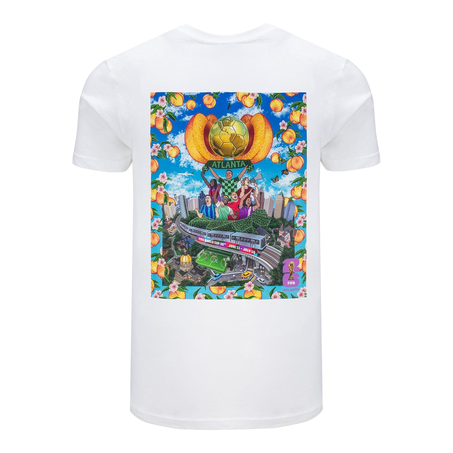 Camiseta Blanca con Póster de Atlanta del Mundial 2026 - Unisex