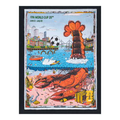 Camiseta Preta Pôster da Copa do Mundo da FIFA 2026™ Boston - Unissex