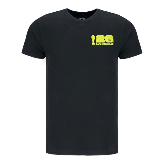 Camiseta Preta Pôster da Copa do Mundo da FIFA 2026™ Los Angeles - Unissex