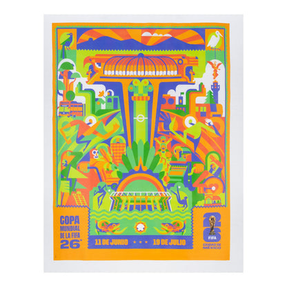 T-Shirt Poster Città del Messico Bianca Coppa del Mondo FIFA 2026™ - Unisex