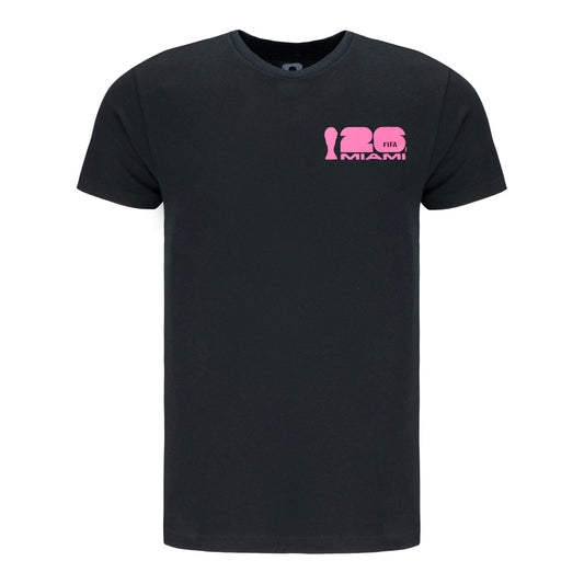 T-Shirt mit Miami-Poster zur WM 2026 (schwarz) – Unisex
