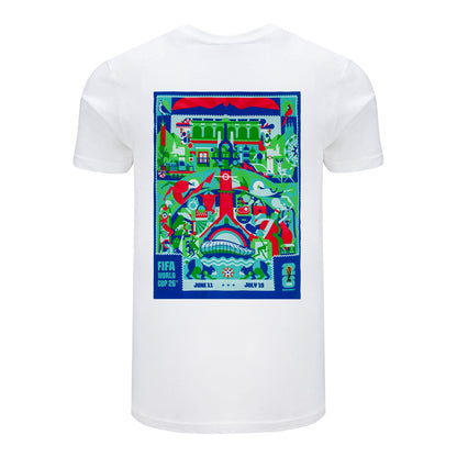 T-Shirt mit Monterrey-Poster zur WM 2026 (weiss) [ENG] – Unisex