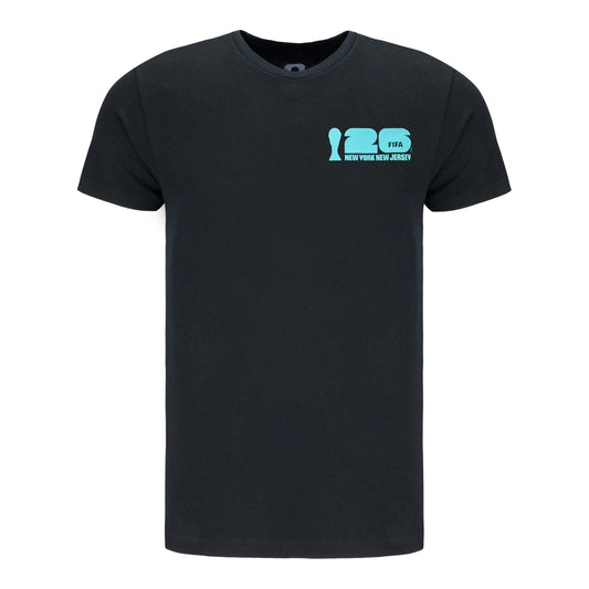 Camiseta Preta Pôster da Copa do Mundo da FIFA 2026™ Nova York Nova Jersey - Unissex