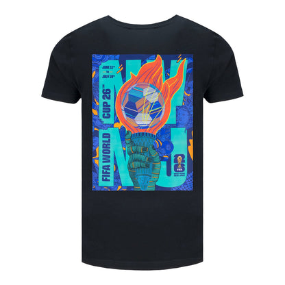 Camiseta Preta Pôster da Copa do Mundo da FIFA 2026™ Nova York Nova Jersey - Unissex