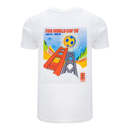 Camiseta Branca Pôster da Copa do Mundo da FIFA 2026™ Baía de São Francisco - Unissex