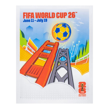 Camiseta Branca Pôster da Copa do Mundo da FIFA 2026™ Baía de São Francisco - Unissex