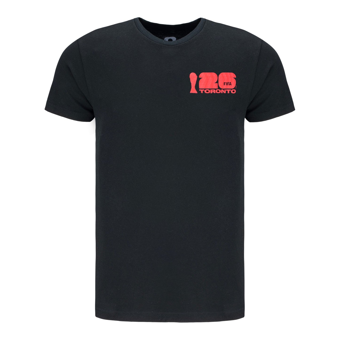 قميص تي شيرت أسود يحمل ملصق مدينة تورنتو لبطولة كأس العالم FIFA 2026™ - للجنسين