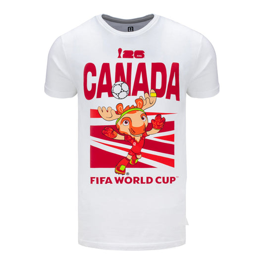 T-Shirt Mascotte del Canada Bianca Coppa del Mondo FIFA 2026™ - Unisex