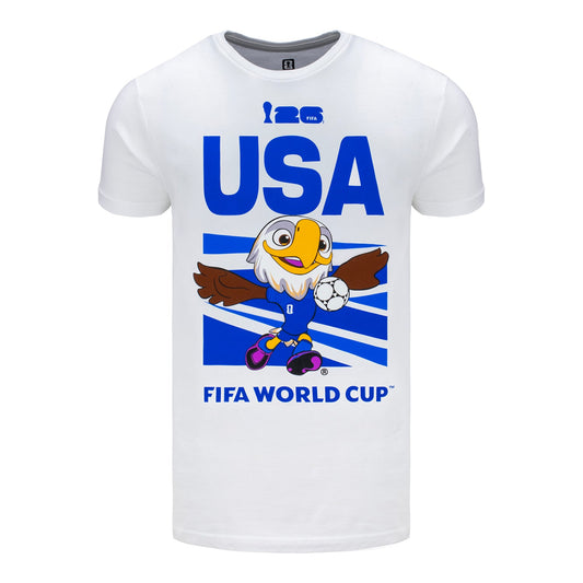 Camiseta Branca Mascote da Copa do Mundo da FIFA 2026™ EUA - Unissex
