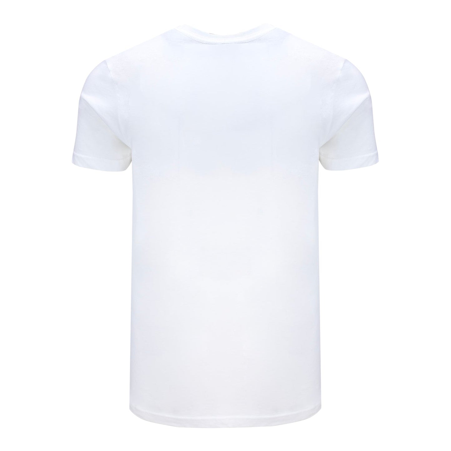 Plain white t-shirt on a light beige background
