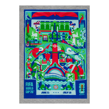 FIFA World Cup 2026™ Monterrey Poster Grey T-Shirt [ESP] - Unisex