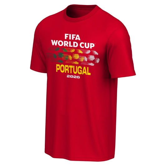 Camiseta com estampa de bola Portugal da Copa do Mundo da FIFA 2026™ - Unissex