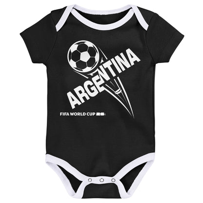 Kit com 3 bodies Argentina da Copa do Mundo da FIFA 2026™ - Infantil
