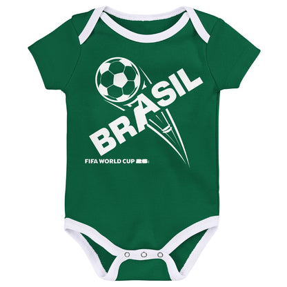Confezione da 3 Body Brasile Coppa del Mondo FIFA 2026™ - Neonato