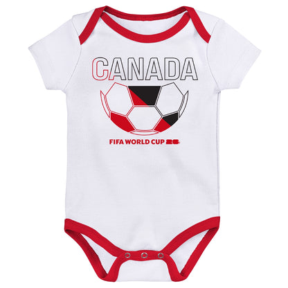 Lote de Tres Bodis de Canadá de la Copa Mundial de la FIFA 2026™ - Bebé