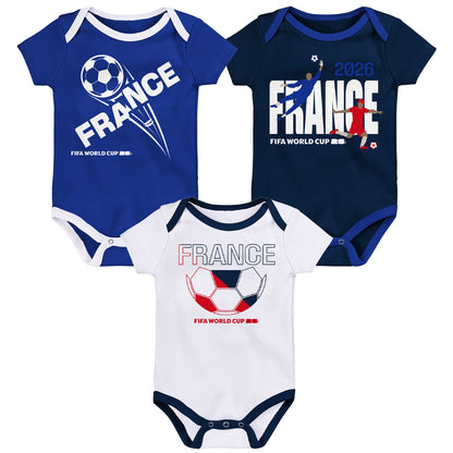Pack de 3 Ensemble Coupe du Monde de la FIFA 2026™ France – Bébés
