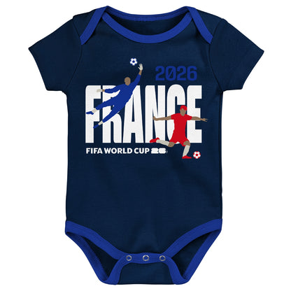 Pack de 3 Ensemble Coupe du Monde de la FIFA 2026™ France – Bébés