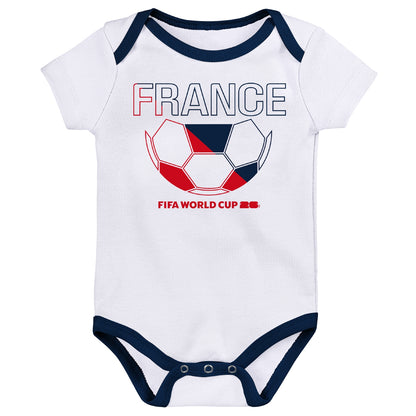 Pack de 3 Ensemble Coupe du Monde de la FIFA 2026™ France – Bébés