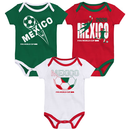 Pack de 3 Ensemble Coupe du Monde de la FIFA 2026™ Mexique – Bébés