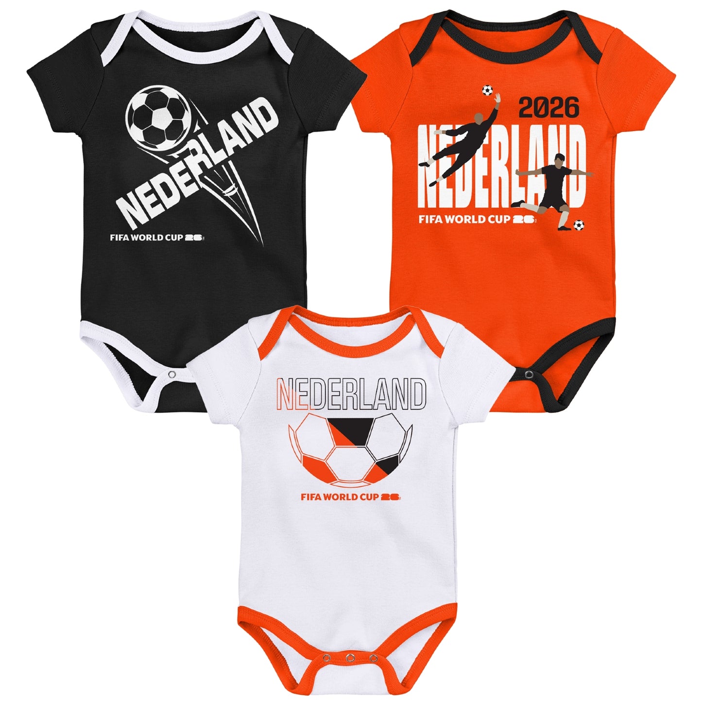 FIFA World Cup 2026™ Nederland Onesie 3 Pack - Infant