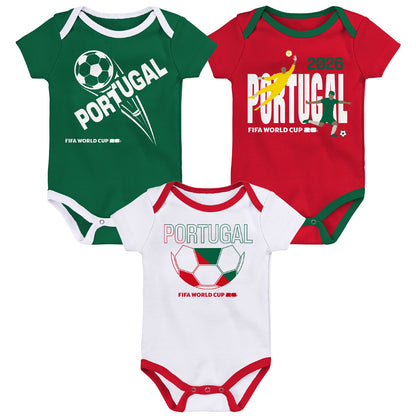 Confezione da 3 Body Portogallo Coppa del Mondo FIFA 2026™ - Neonato