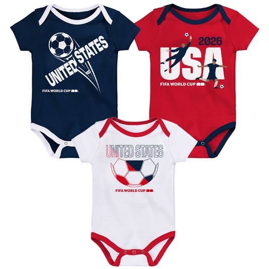 Pack de 3 Ensemble Coupe du Monde de la FIFA 2026™ États-Unis – Bébés