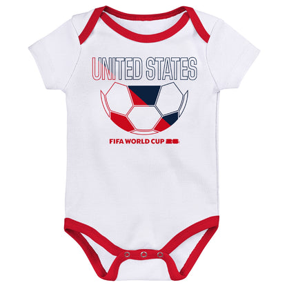 Pack de 3 Ensemble Coupe du Monde de la FIFA 2026™ États-Unis – Bébés
