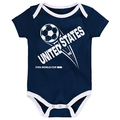 Pack de 3 Ensemble Coupe du Monde de la FIFA 2026™ États-Unis – Bébés