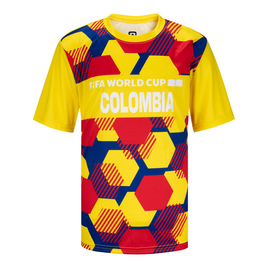 Camiseta com estampa sublimada Colômbia da Copa do Mundo da FIFA 2026™ - Infantil