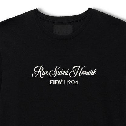 Rue Saint Honore Script Shirt - Obsidian Black