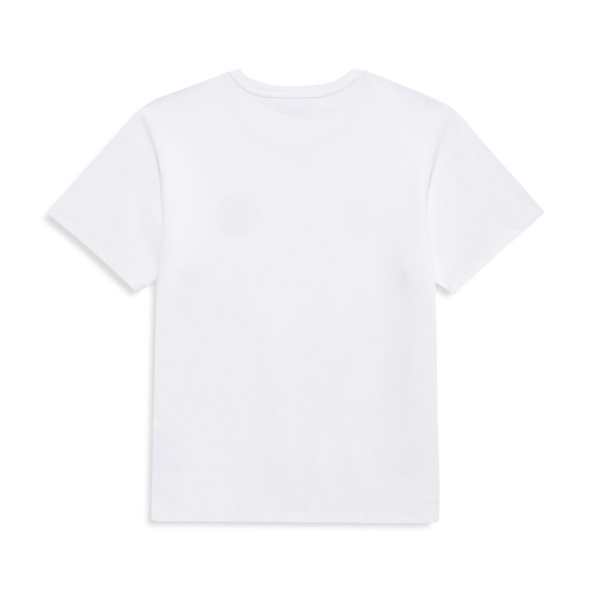 T-Shirt mit Rue-Saint-Honoré-Schriftzug (arktischweiss)