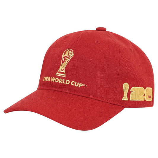 World Cup 2026 Gold Trophy Red Cap