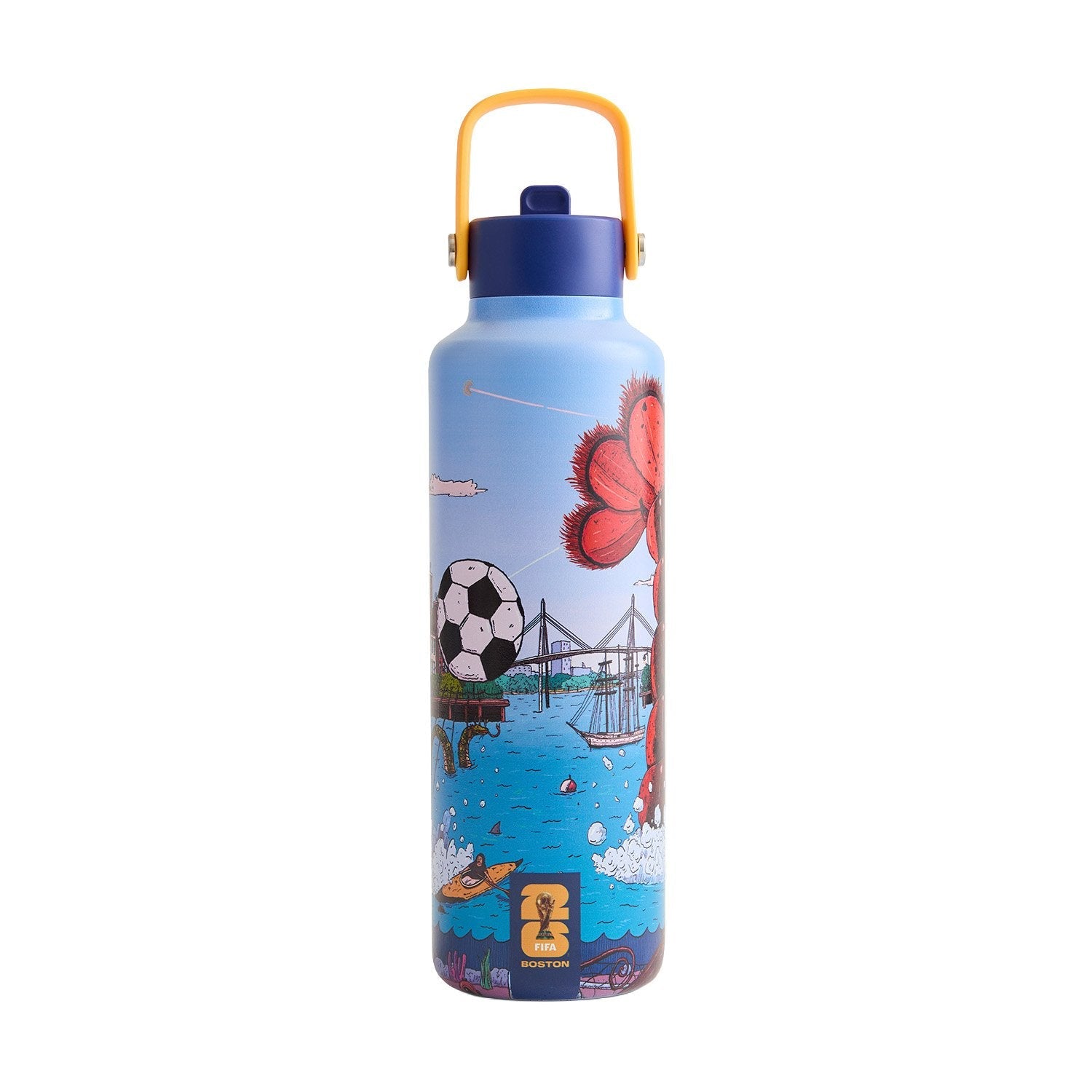 World Cup 2026 Boston Poster Water Bottle