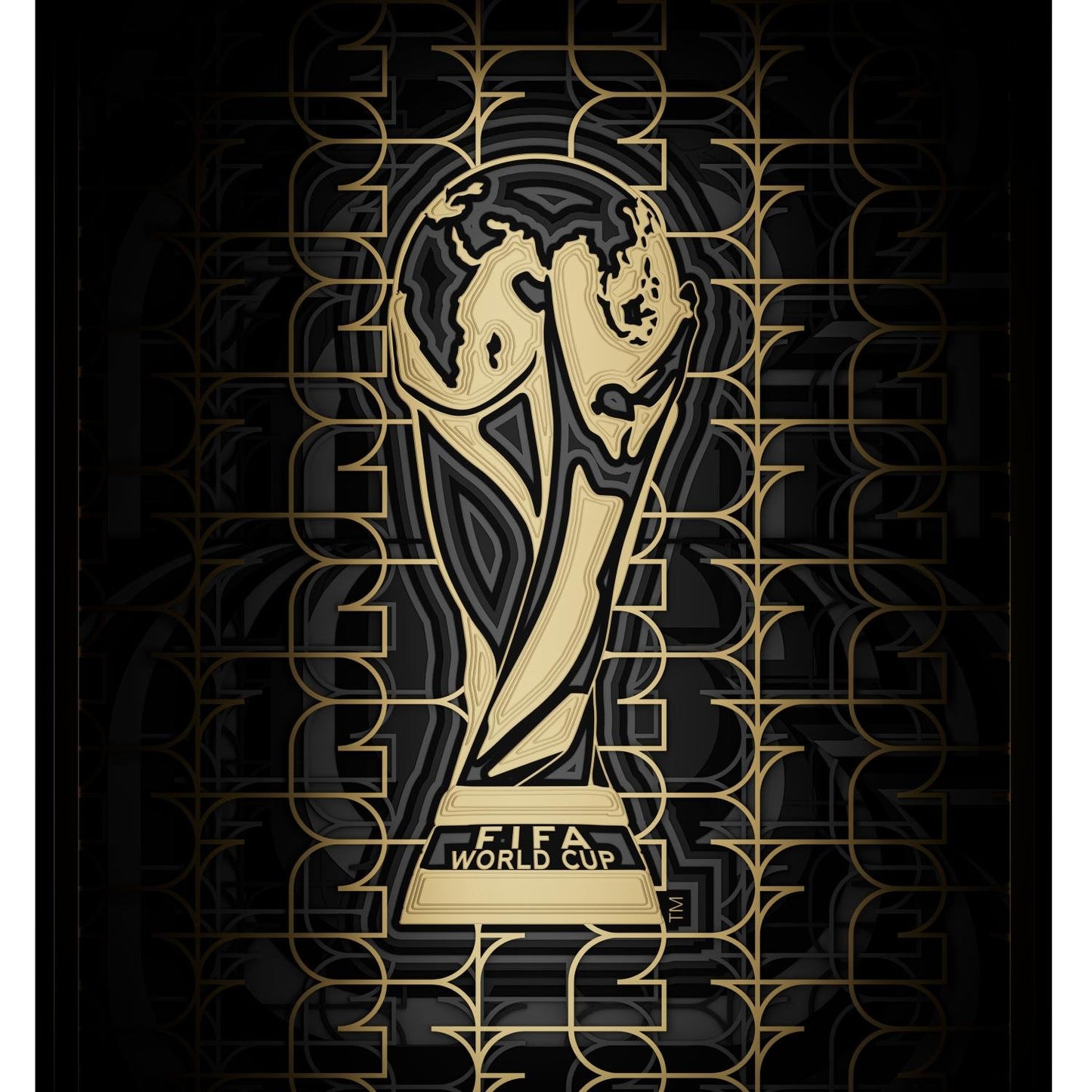 World Cup 2026 Emblem 3D Wood Art Frame