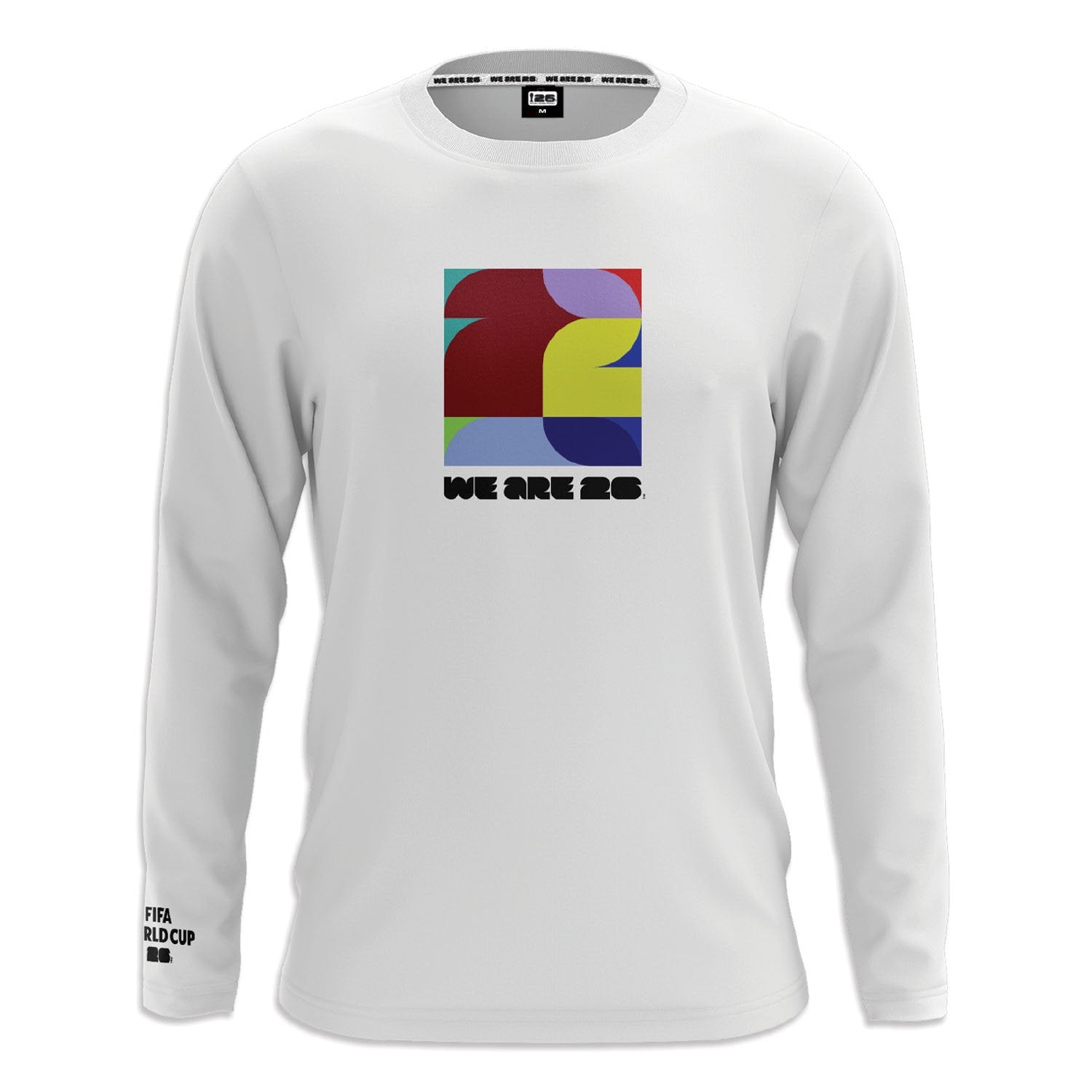 2026 World Cup Square Abstract Long Sleeve White T-Shirt - Unisex