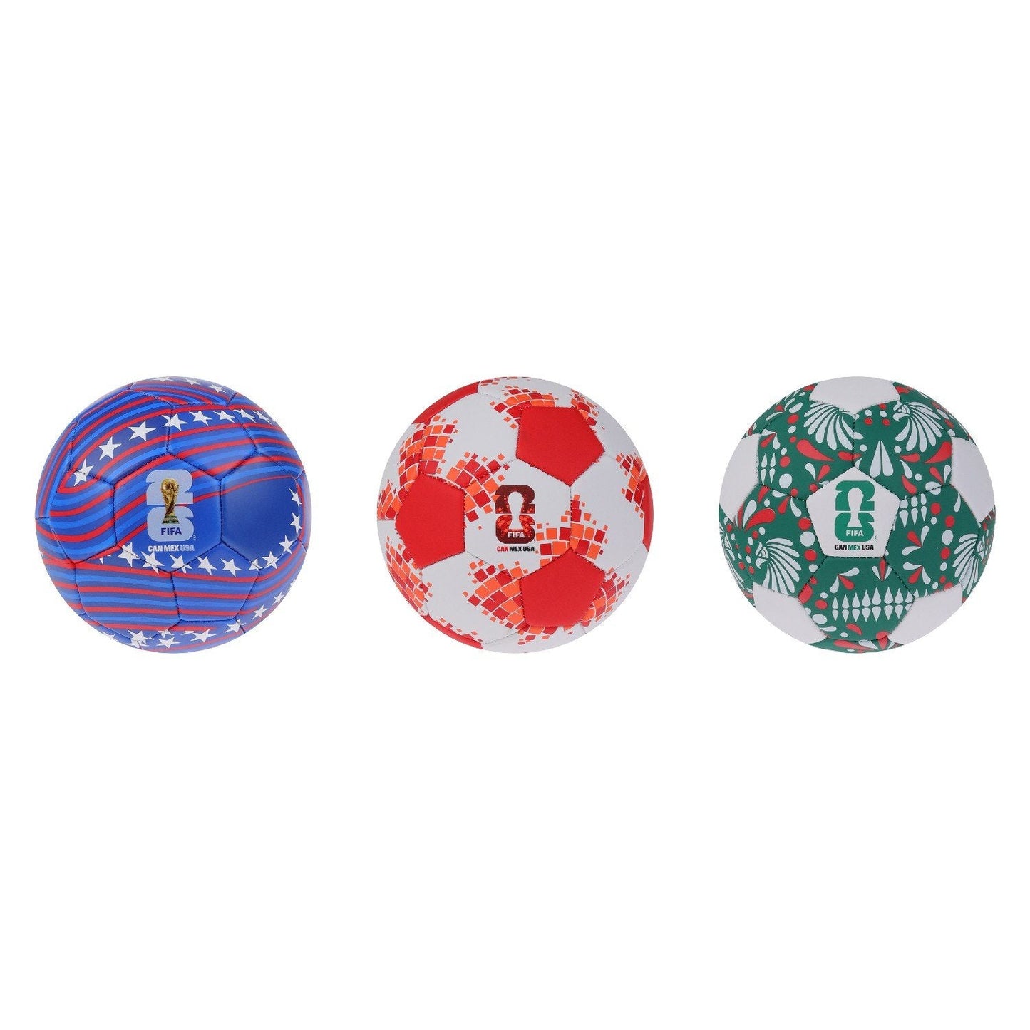 2026 World Cup Host Country Mini Football 3 Pack