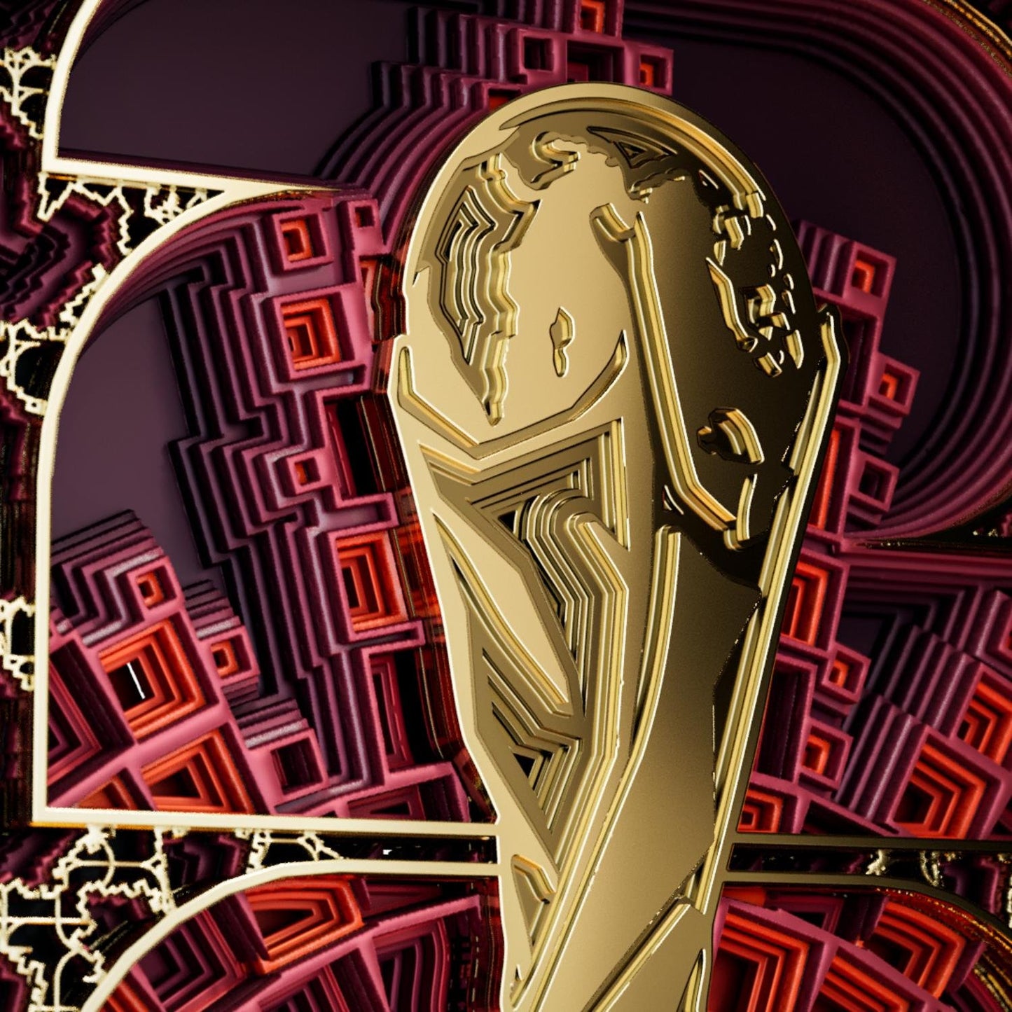 World Cup 2026 Canada Host Country Emblem 3D Wood Art Frame