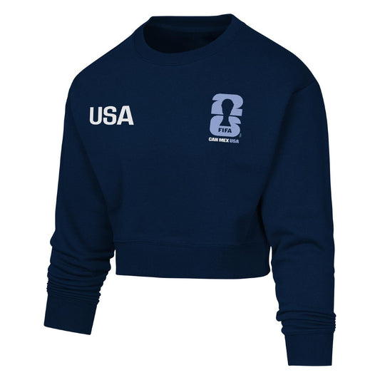 World Cup 2026 USA Emblem Crew Crop Sweatshirt - Women's