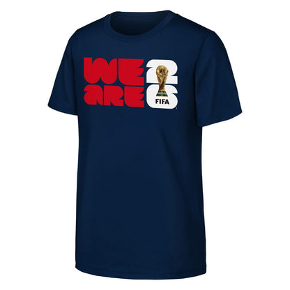 World Cup 2026 We Are 2026 Emblem Navy T-Shirt - Youth