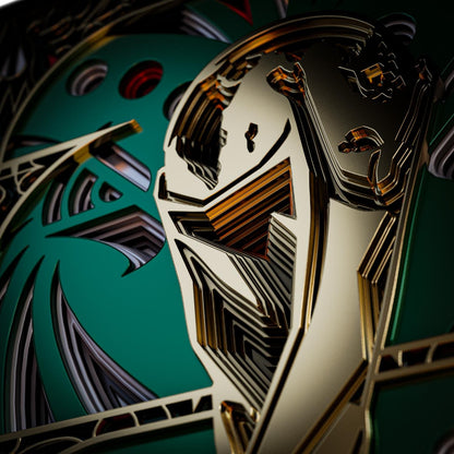 World Cup 2026 Mexico Host Country Emblem 3D Wood Art Frame