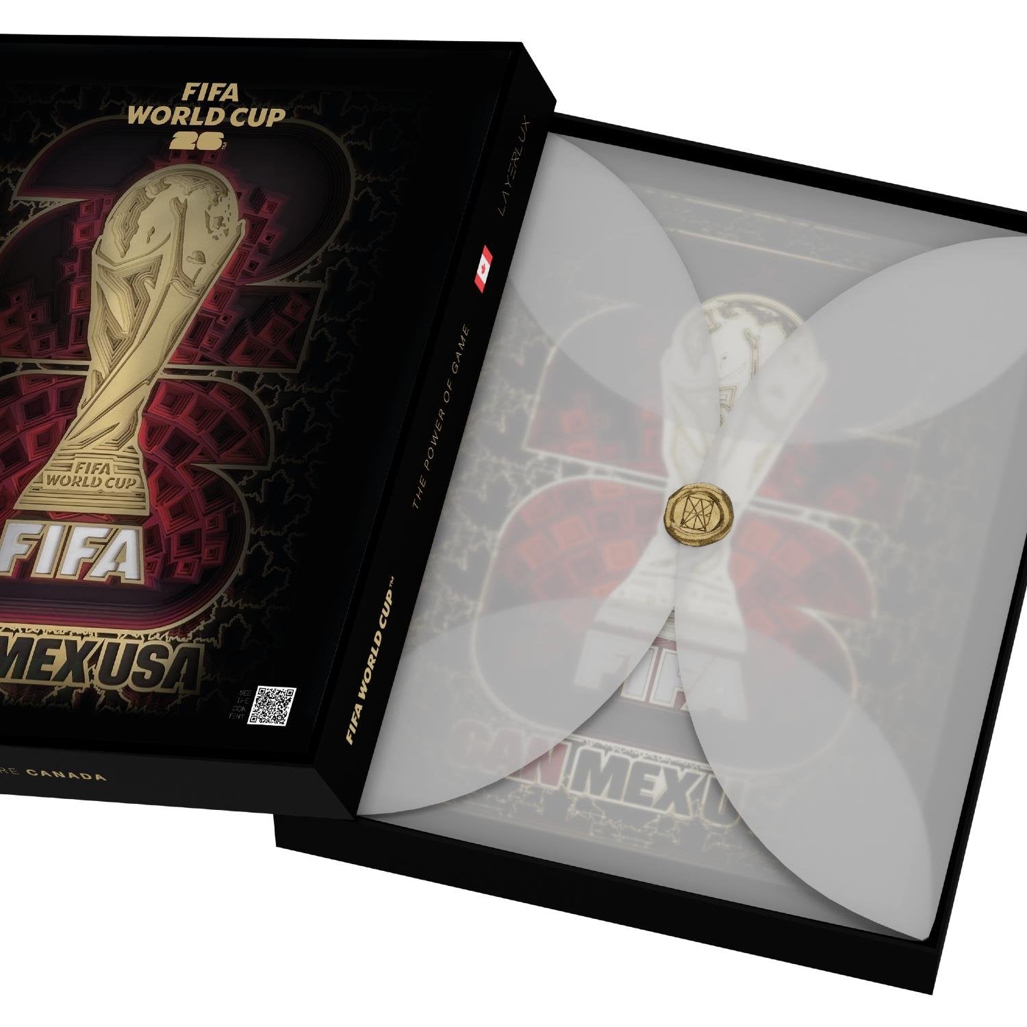 World Cup 2026 Canada Host Country Emblem 3D Wood Art Frame
