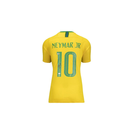 Official Neymar World Cup Signed Home Jersey - Brazil 2018